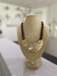 Suede with Gold Chain Necklace Set