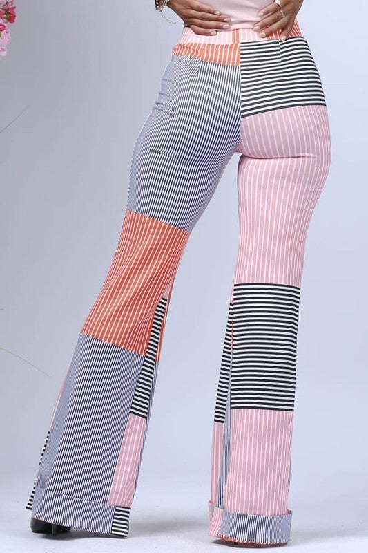 Stripes High Waist Pants