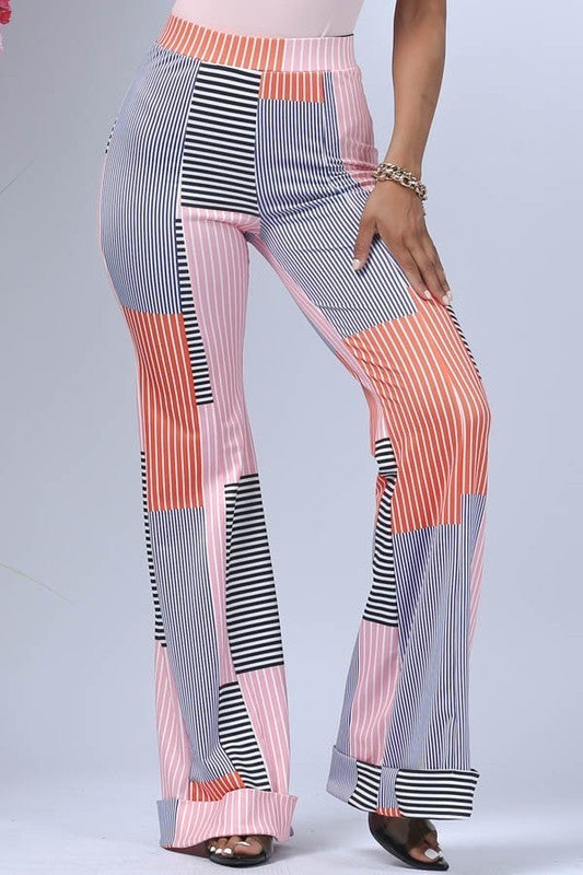 Stripes High Waist Pants