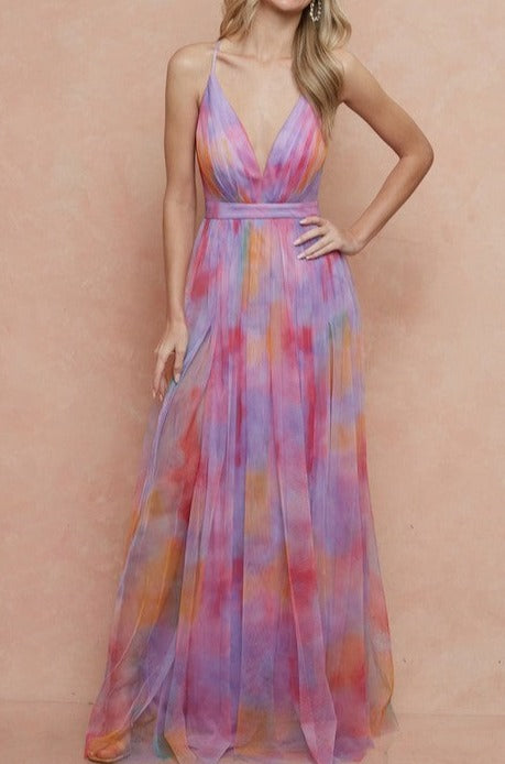 Colorful Tulle Formal Dress