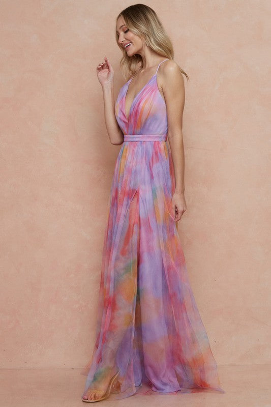 Colorful Tulle Formal Dress