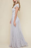 Tulle Layover Lace Formal Dress