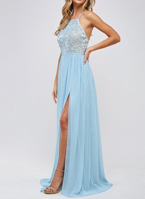 Lace Chiffon Formal Dress