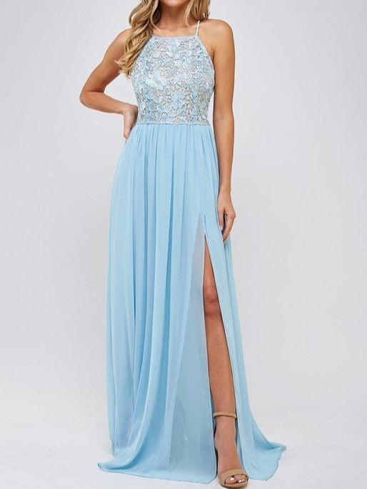 Lace Chiffon Formal Dress