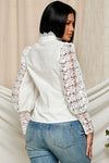 Vintage Look Lace Long Sleeve Top