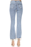 Rhinestone and Pearl Slit Leg Jeans