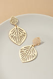 Double Openwork Leave Drop Earrings