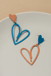 Heart Drop Earrings (Pick Color)