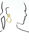 Hammered Geo Shape Link Casting Earrings
