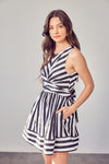 Front Cross  Back Tie Dress (Pick Color)