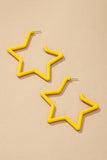 Rubber Coated Star Earrings (Pick Color)