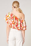 Floral Charmer One Shoulder Ruffle Top