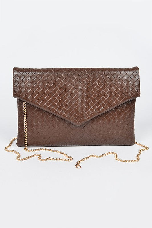 Braided Embossed Envelope Clutch (Pick Color)