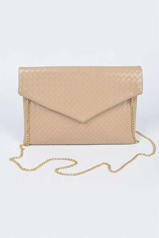 Braided Embossed Envelope Clutch (Pick Color)