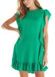 Ruffle Beaded Dress