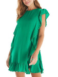Ruffle Beaded Dress