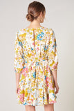 Balloom Seeve Floral Dress