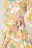 Balloom Seeve Floral Dress