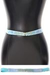 Tiny Fancy Matched Color Studs Elastic Belt