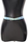 Tiny Fancy Matched Color Studs Elastic Belt