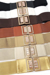 3 Rhinestone Gold Buckle Elast Belt (Pick Color)