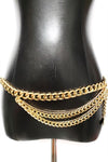 Rhinestones Layered Chain Belt (Pick Color)