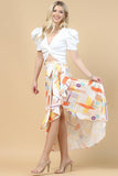 Print Wrap Maxi Skirt