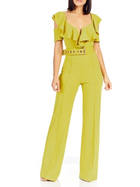 Ruffled Detailed Jumpsuit (Pick Color)