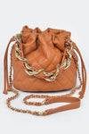 Quilted Chain Handle Bucket Bag (Pick Color)