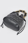 Quilted Chain Handle Bucket Bag (Pick Color)