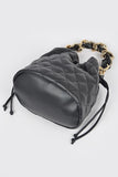 Quilted Chain Handle Bucket Bag (Pick Color)