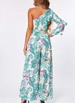 Floral Print One Shoulder Jumpsuit
