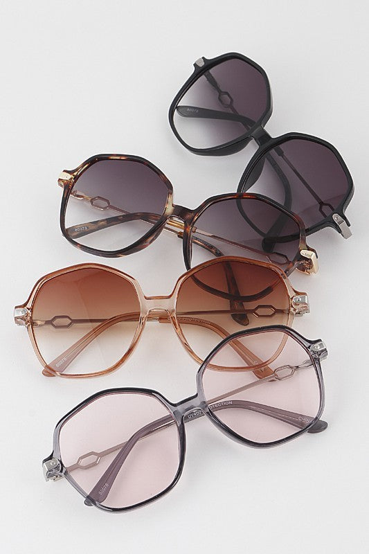 Thin Framed Geometric Sunglasses (Pick Color)