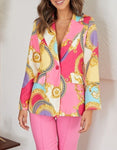 Geometric Print Blazer