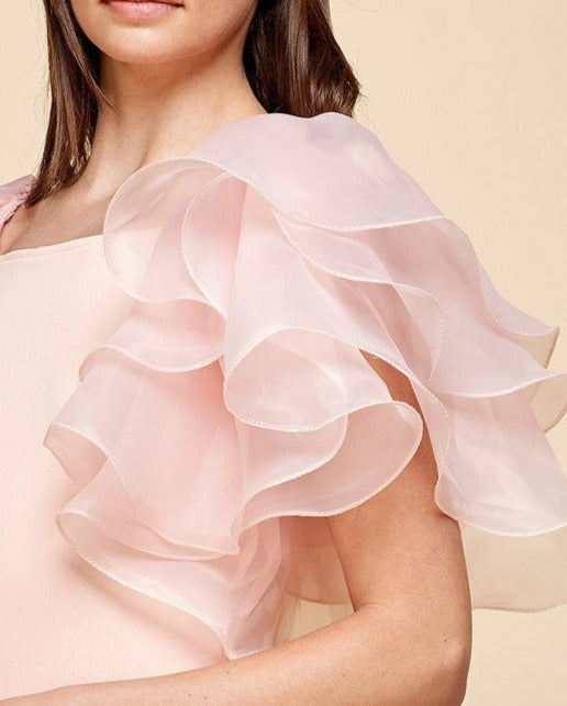 Statement Layered Ruffles Sleeve Top