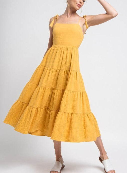 Mustard Midi Dress