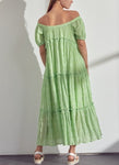 Off The Shoulder Maxi Tiered Dress