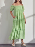 Off The Shoulder Maxi Tiered Dress