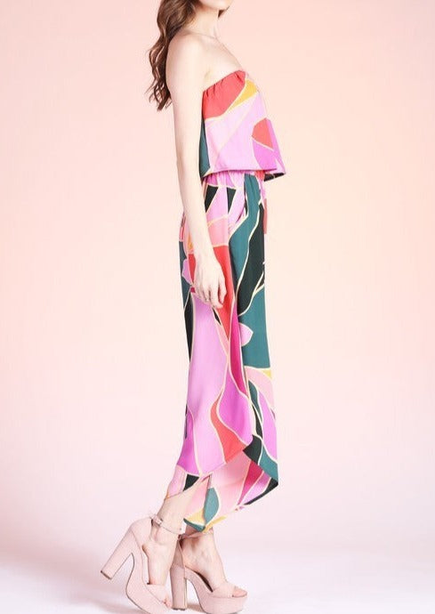 Abstract Print Jumpsuit