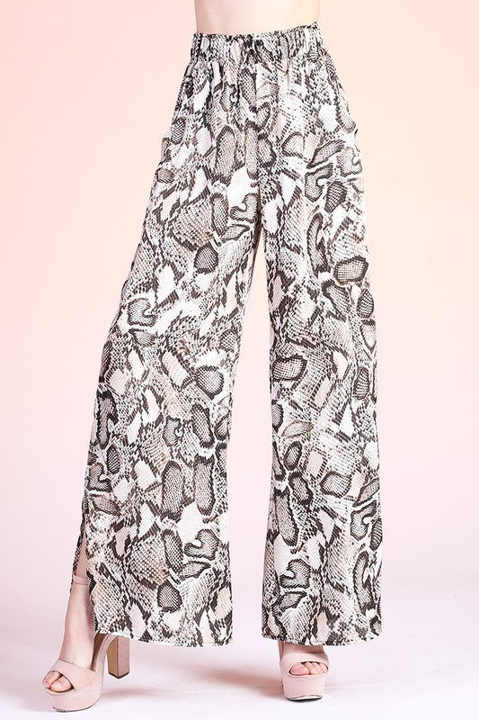 Snake Satin Palazzo