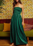 Satin Wide Leg Strapless Jumpsuit
