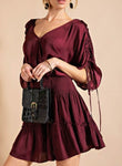 Dolman Sleeve Smocked Mini Dress