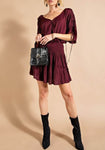 Dolman Sleeve Smocked Mini Dress