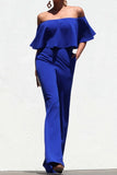 Off Shoulder Ruffle Jumpsuit
