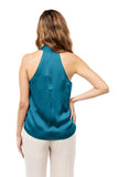 Hammer Satin Twisted Halter Tank