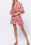 Kimono Sleeve Floral Print Dress
