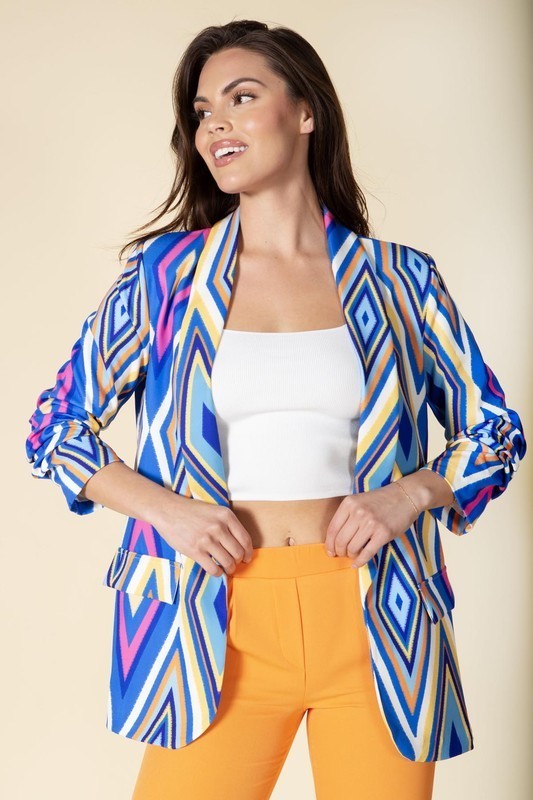 Tribal Print Blazer