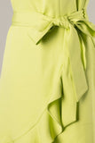 Ruffle Edge Detail Tie Dress