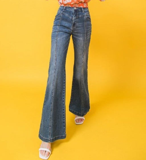 Wide Leg Medium Wash Jeans