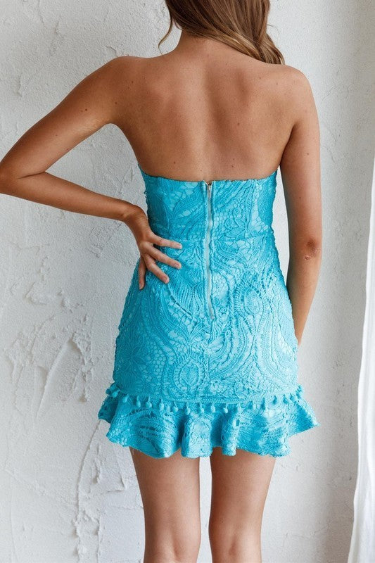 Crochet Patterned Sleeveless Mini Dress